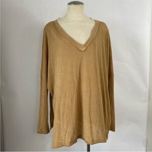 Free People We The Free Oversized Burnout V Neck Tee 333